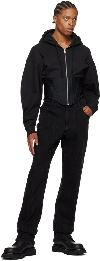 Mugler Black Spiral Jeans 4