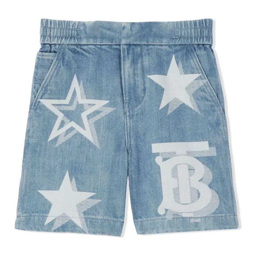Burberry Kids Monogram Star Denim Shorts
