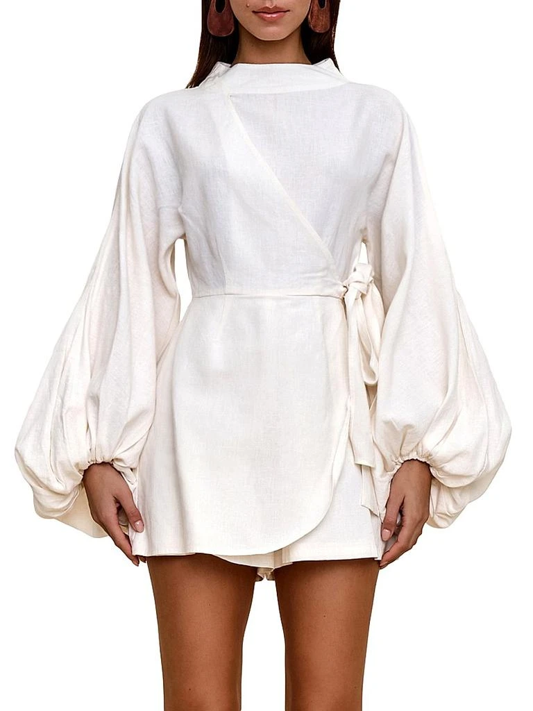 Andrea Iyamah Baso Linen-Blend Romper 2