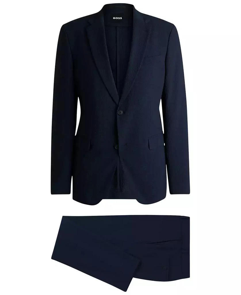Hugo Boss Men's 2 Piece Performance-Stretch Seersucker Suit 6