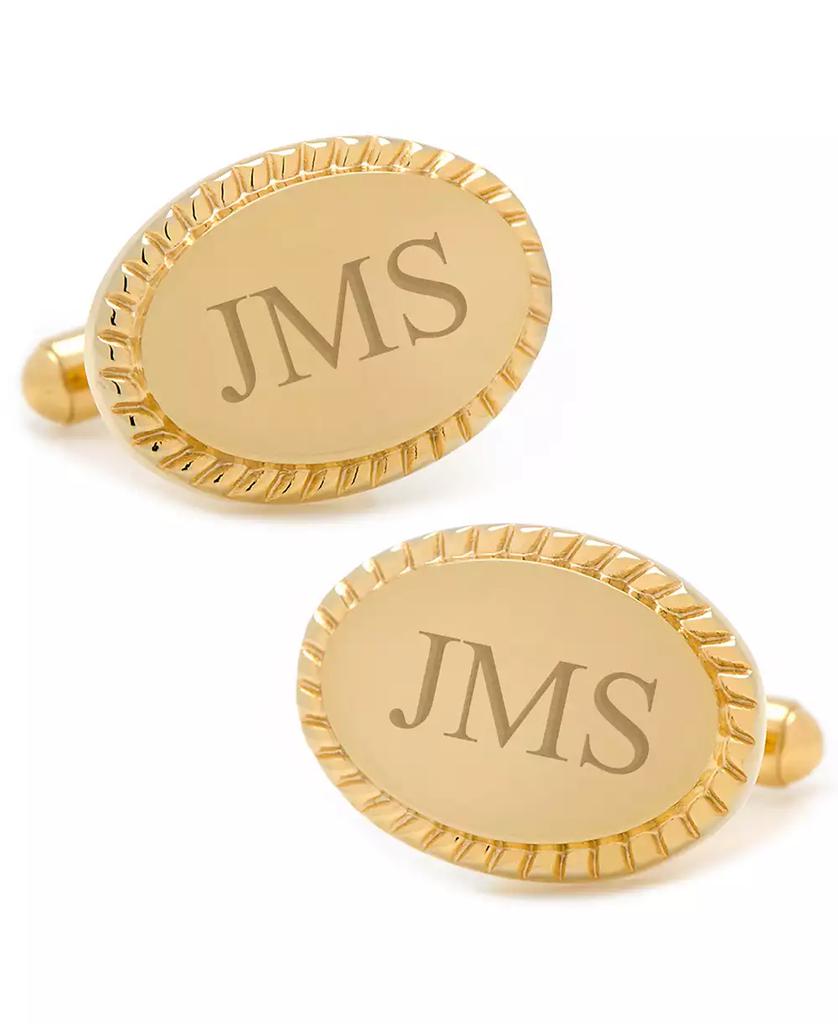 Cufflinks Inc. Ox and Bull Trading Co. Rope Border Oval Engravable Cufflinks