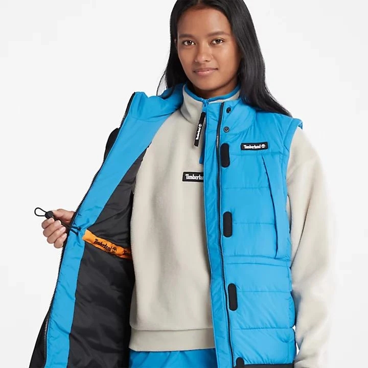 Timberland Long Puffer Gilet for Women in Blue 5