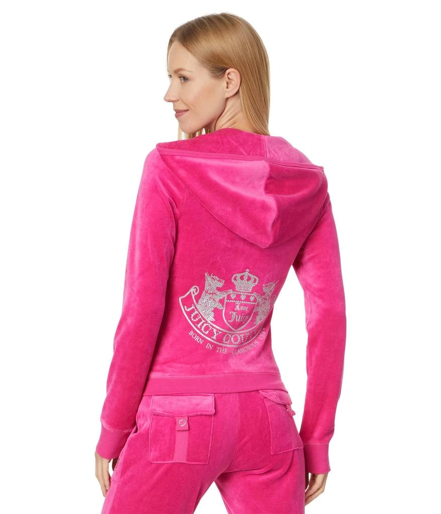 Juicy Couture Heritage Rib Trim Kangaroo Pocket Track with Back Graphic 2