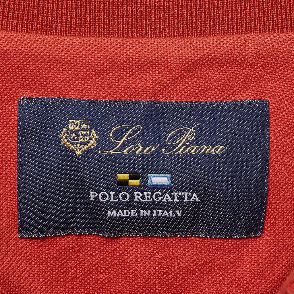 Loro Piana Loro Piana Orange Pique Cotton Polo T-Shirt M 4