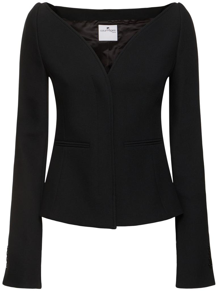 COURREGES Ellipse Heritage Crepe Tailored Jacket