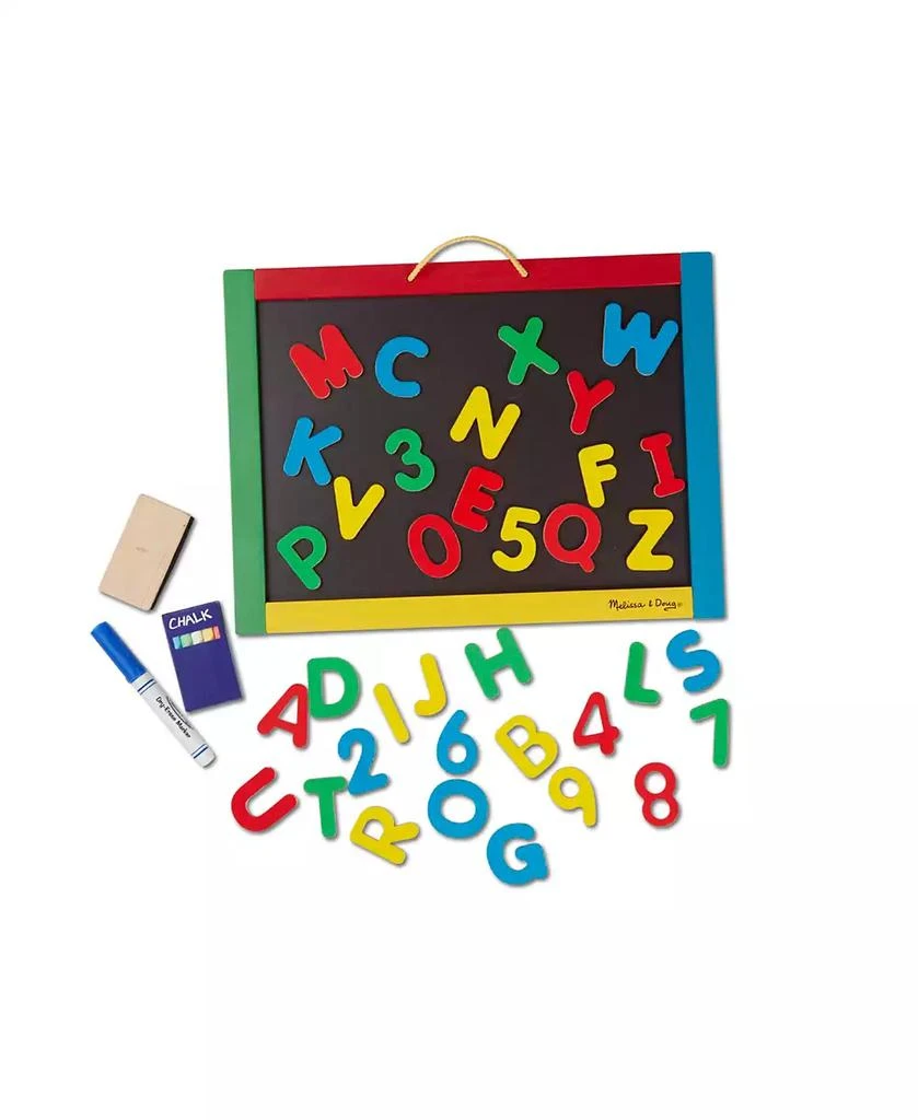 Melissa & Doug Melissa & Doug Magnetic Chalkboard and Dry-Erase Board With 36 Magnets, Chalk, Eraser, and Dry-Erase Pen 1