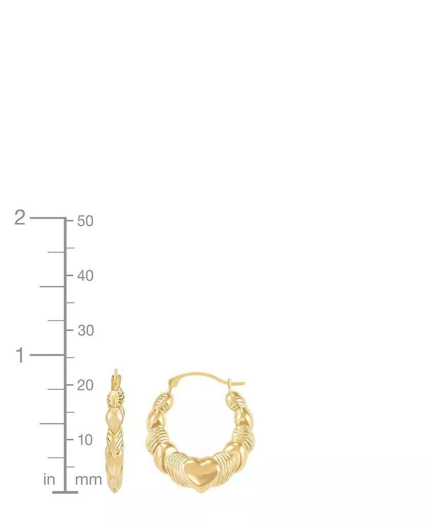 Macy's Heart Hoop Earrings in 14k Yellow Gold 5