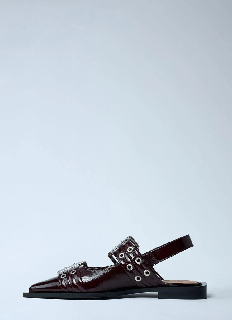 Ganni Buckle Ballerina Flats 4