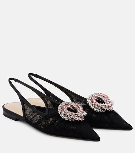 Mach & Mach Galaxy tulle slingback flats