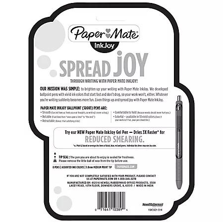 Paper Mate Paper Mate - InkJoy 300RT Ballpoint Pen, Assorted Ink, Medium - 8 Pens