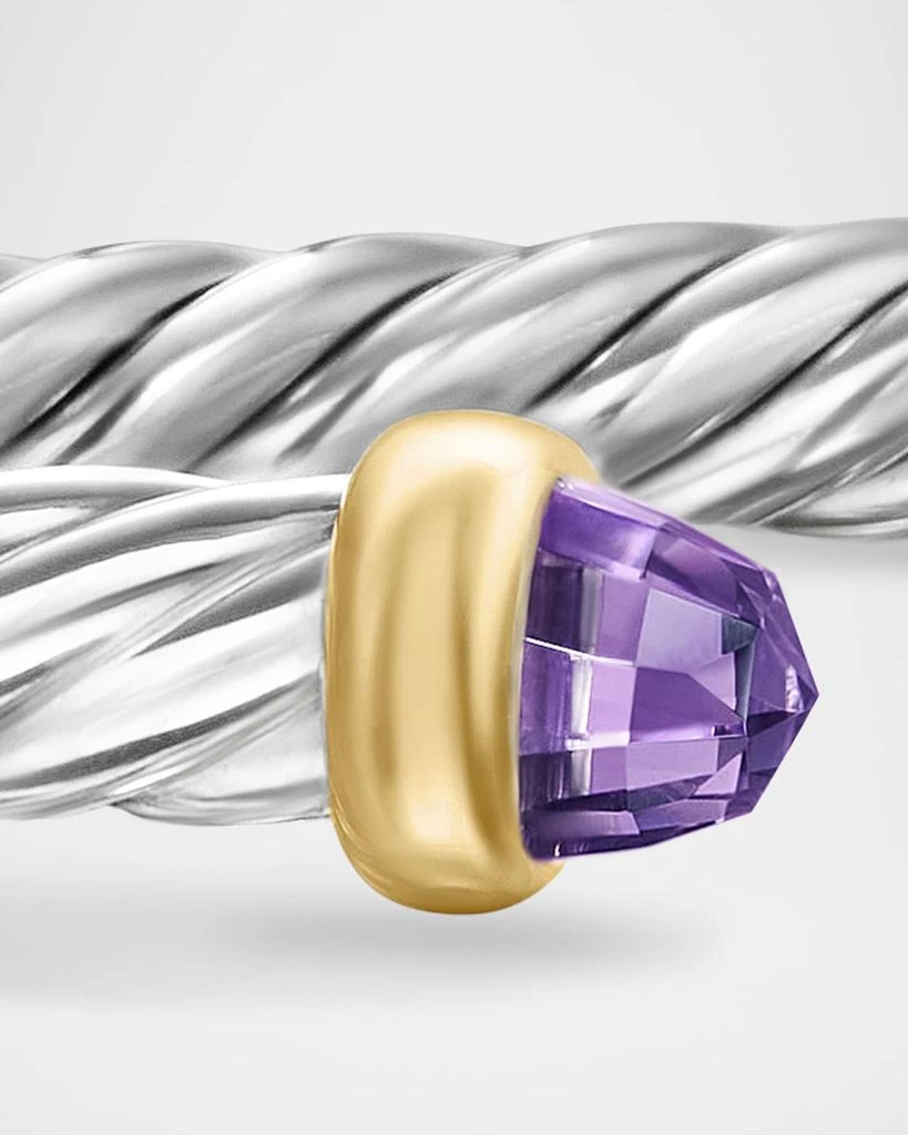 David Yurman Cable Flex Bracelet with Gemstone in Silver and 14K Gold, 4mm 7