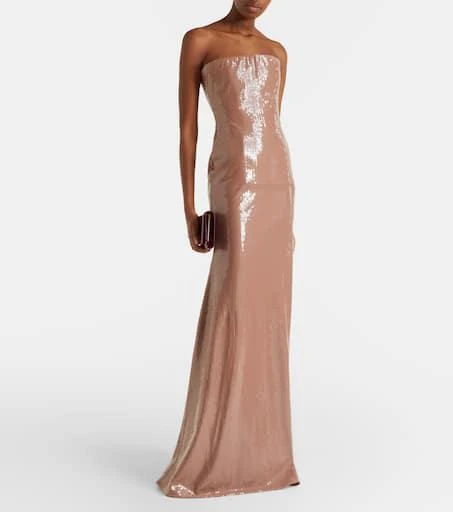 Alex Perry Sequined strapless gown 2