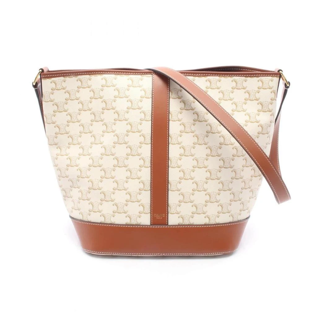 Celine Coated Canvas Leather Shoulder Bag (Pre-Owned)