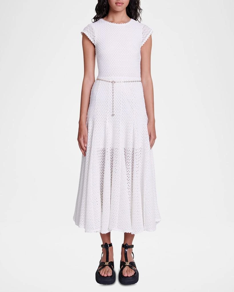 Maje Ricocha Chain-Belt Crochet Midi Dress - Dresses & Skirts - Free  Shipping - BeyondStyle