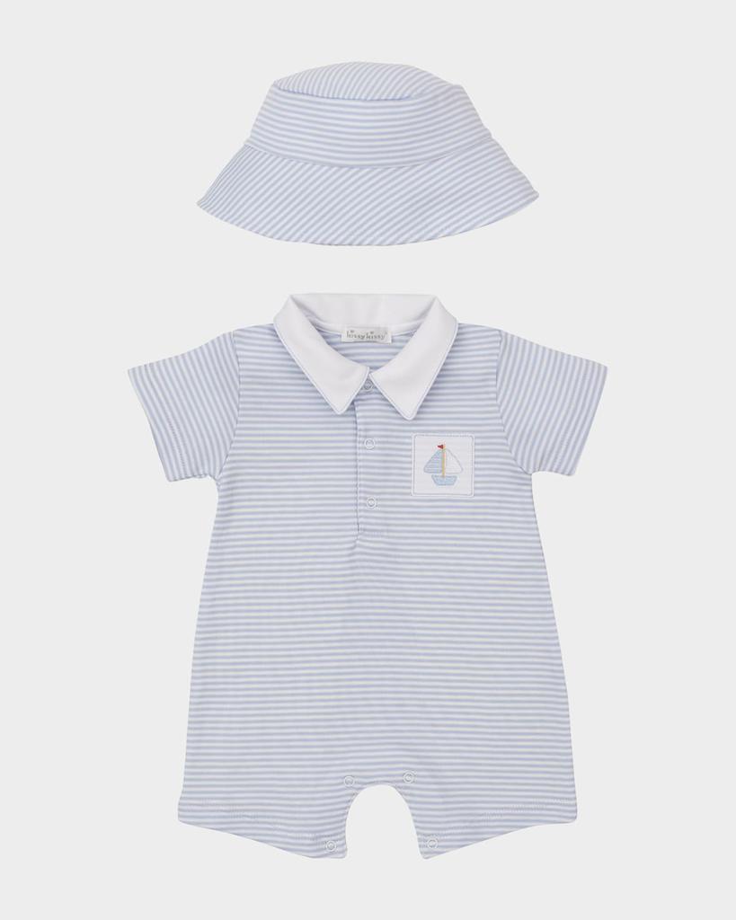 Kissy Kissy Boy's Saturday Regatta Striped Short Playsuit, Size 0M-9M