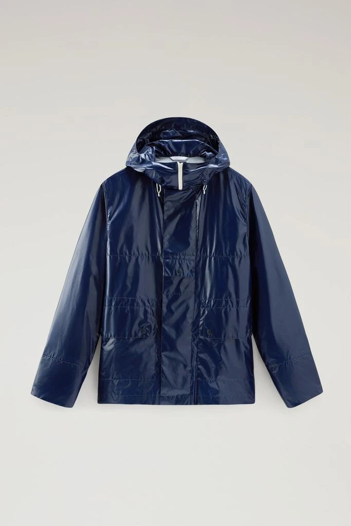 WOOLRICH Resine Jacket in Ripstop Fabric with Hood - Men - Blue 5