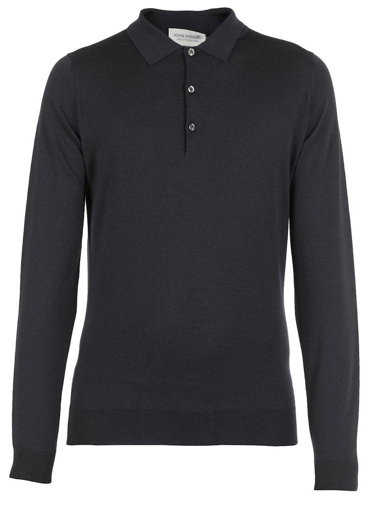John Smedley Belper Buttoned Knitted Polo Shirt 1
