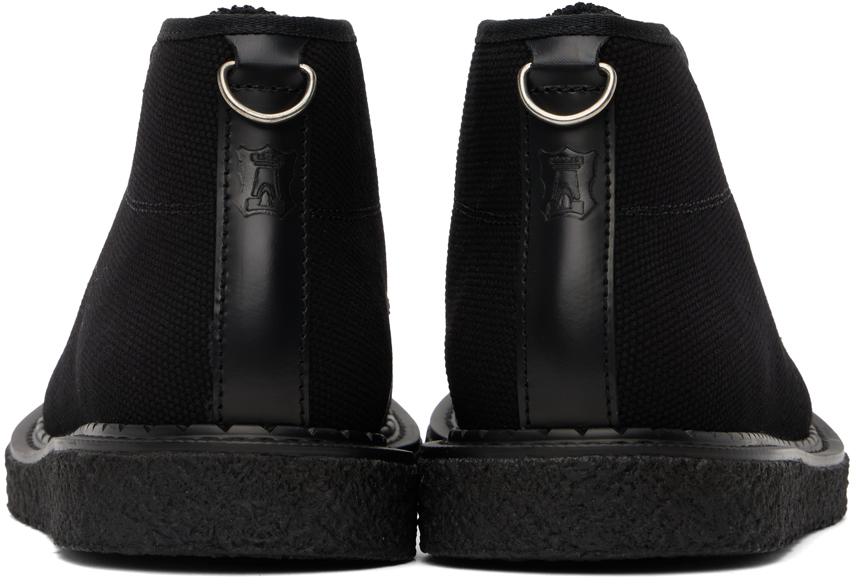 Fred Perry Black George Cox Edition Heavy Canvas Monkey Sneakers