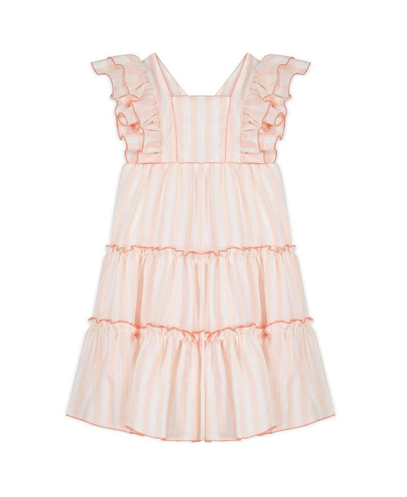 Tartine et Chocolat Girls Peach Fuzz Summer Party Dress- Big Kid 1