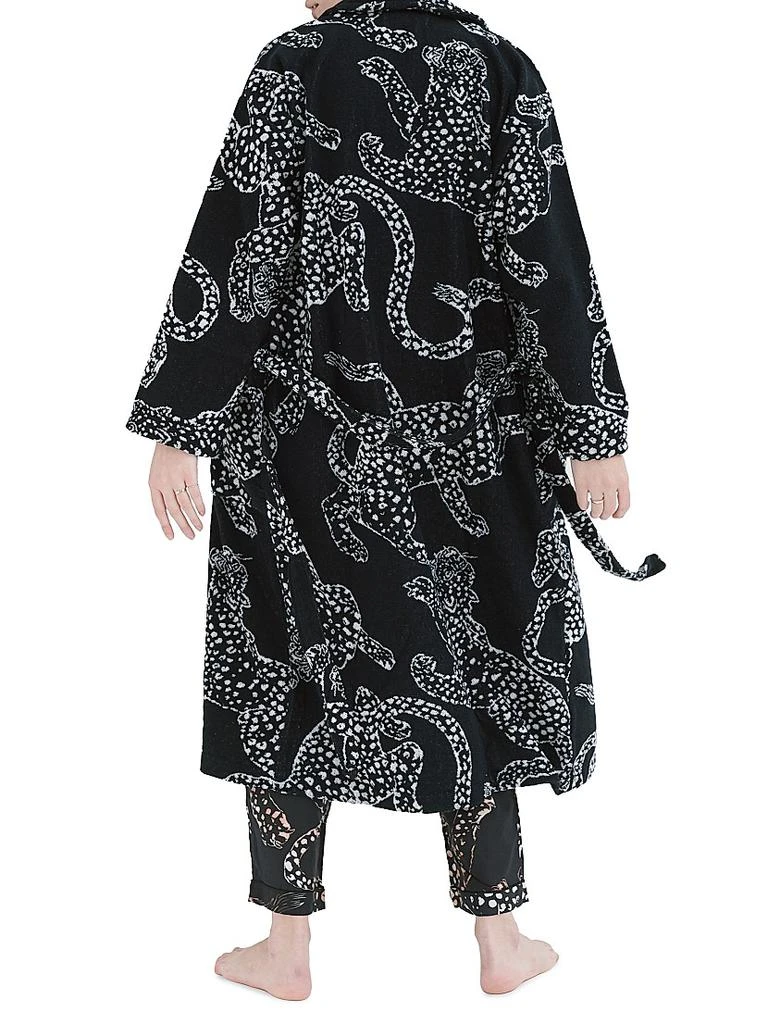 Desmond & Dempsey Cotton Jag Print Towel Robe 4