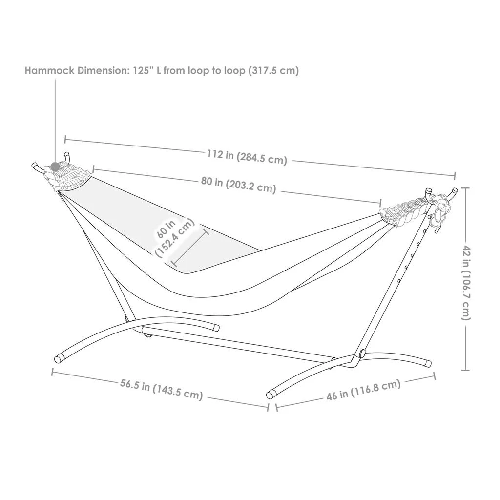 Sunnydaze Large Double Brazilian Hammock with Stand and Carrying Case - 400 lb Weight Capacity 3