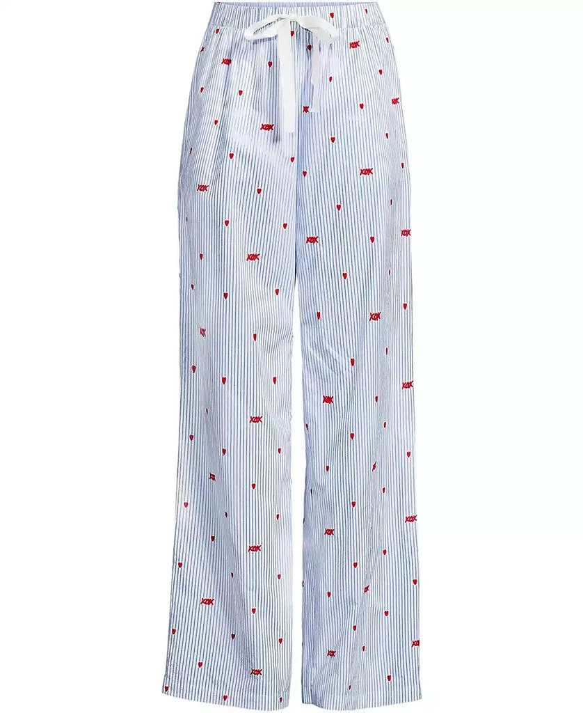 Lands
 End Women
s Poplin Wide Leg Sleep Pants 3