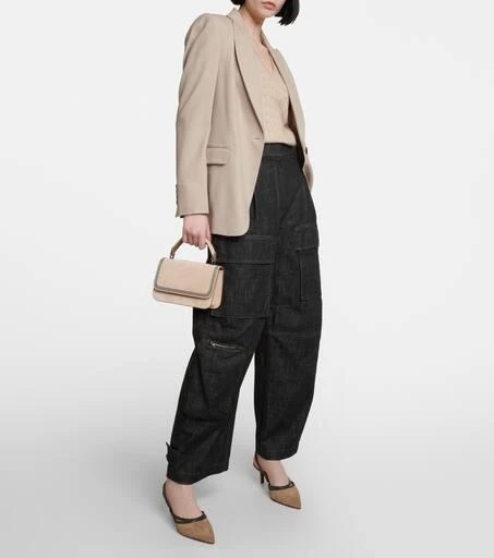 Brunello Cucinelli City embellished suede slingback pumps 2