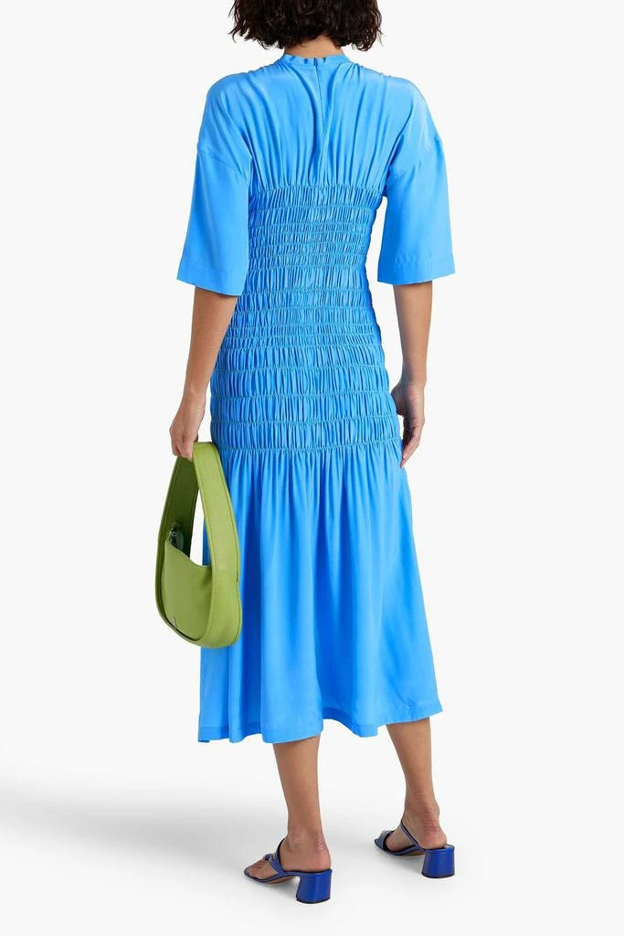 Stella McCartney Shirred silk-satin midi dress 3