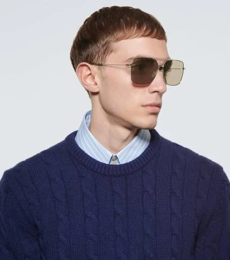 Gucci Square-frame metal sunglasses 2
