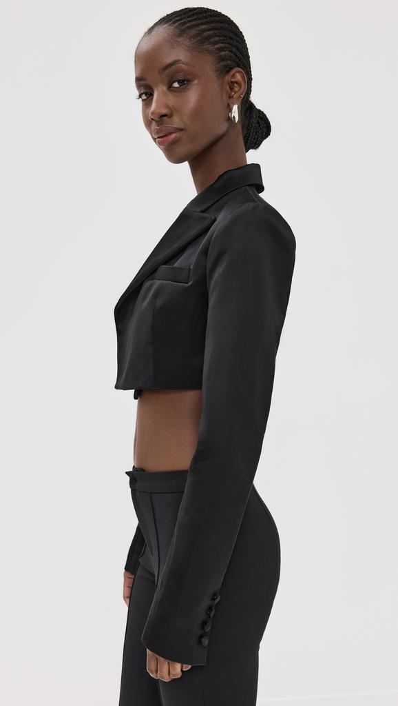 LaQuan Smith Cropped Tuxedo Jacket - Jackets - Free Shipping