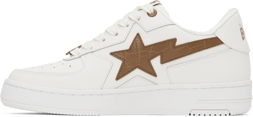 Bape Off-White & Brown 'BAPE' STA ICON Sneakers 3