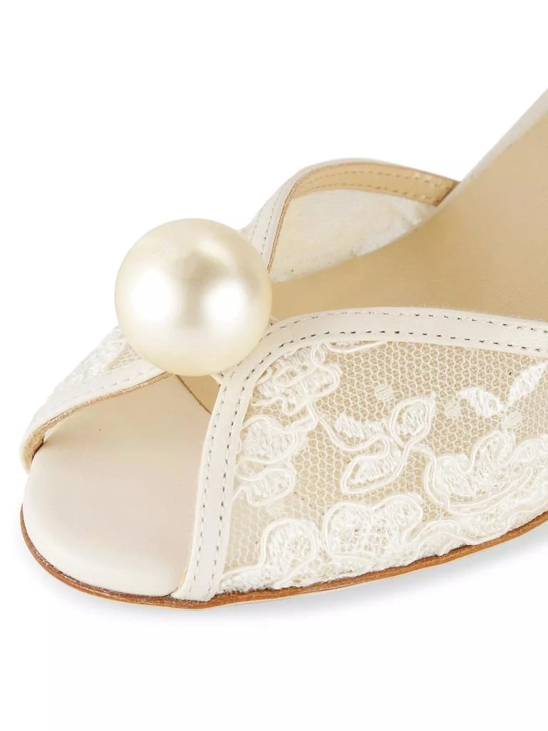 Jimmy Choo Sacora 85MM Floral Lace Sandals 6