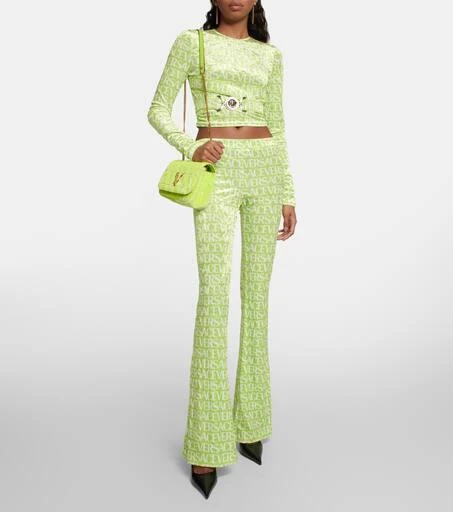 Versace Virtus Small velvet shoulder bag 5