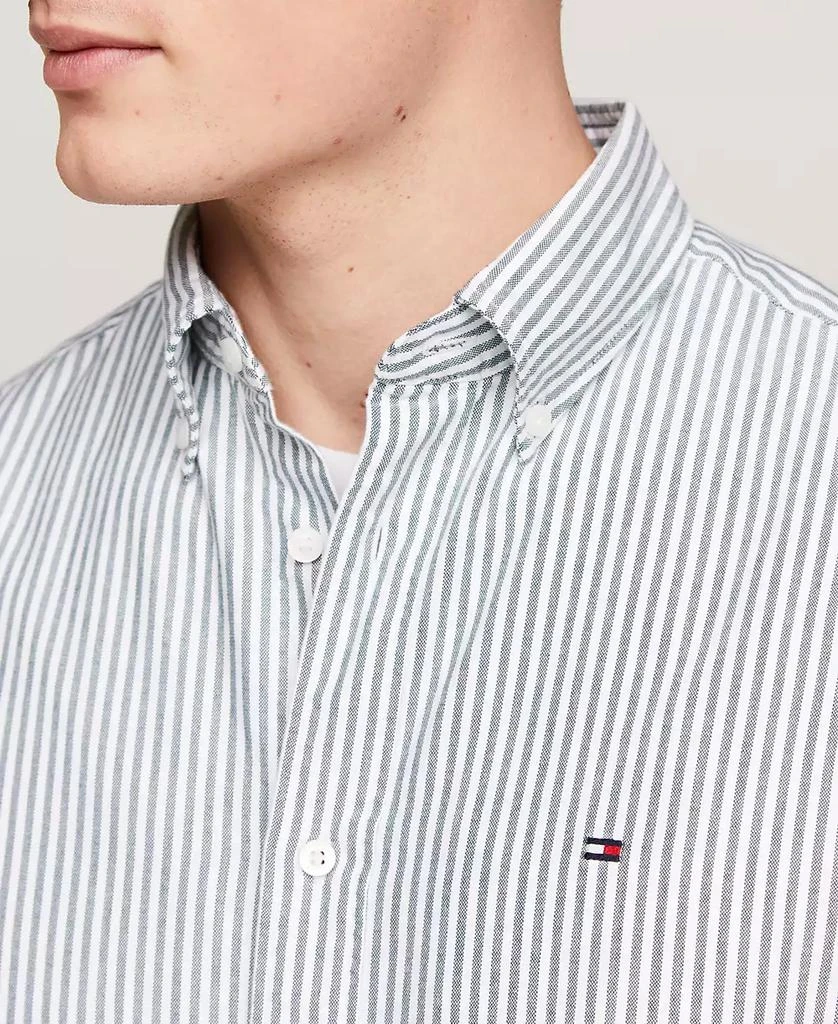 Tommy Hilfiger Men's Regular-Fit Striped Heritage Oxford Long-Sleeve Shirt 3