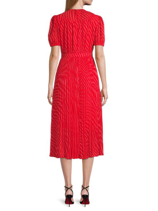 Alice by Temperley Elyse Striped Pleated Midi Dress