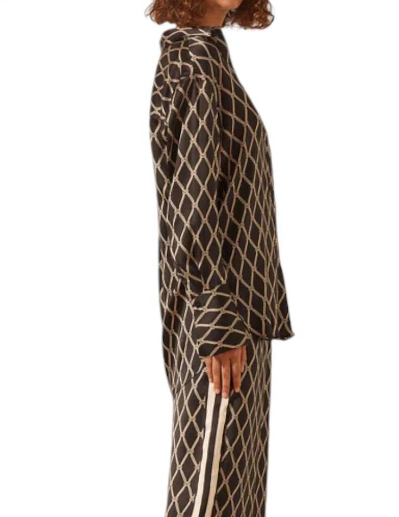 Shona Joy Shona Joy - SILK CONTRAST RELAXED SHIRT