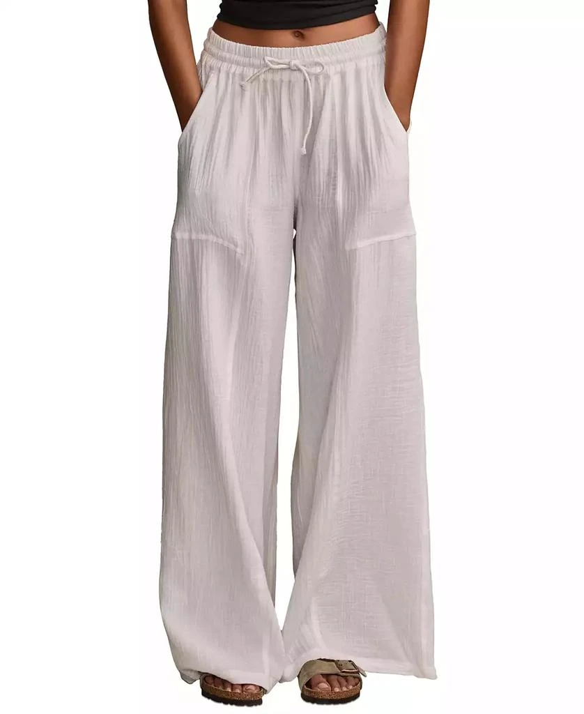 Lucky Brand Women
s Cotton Gauze Drawstring Pants 1