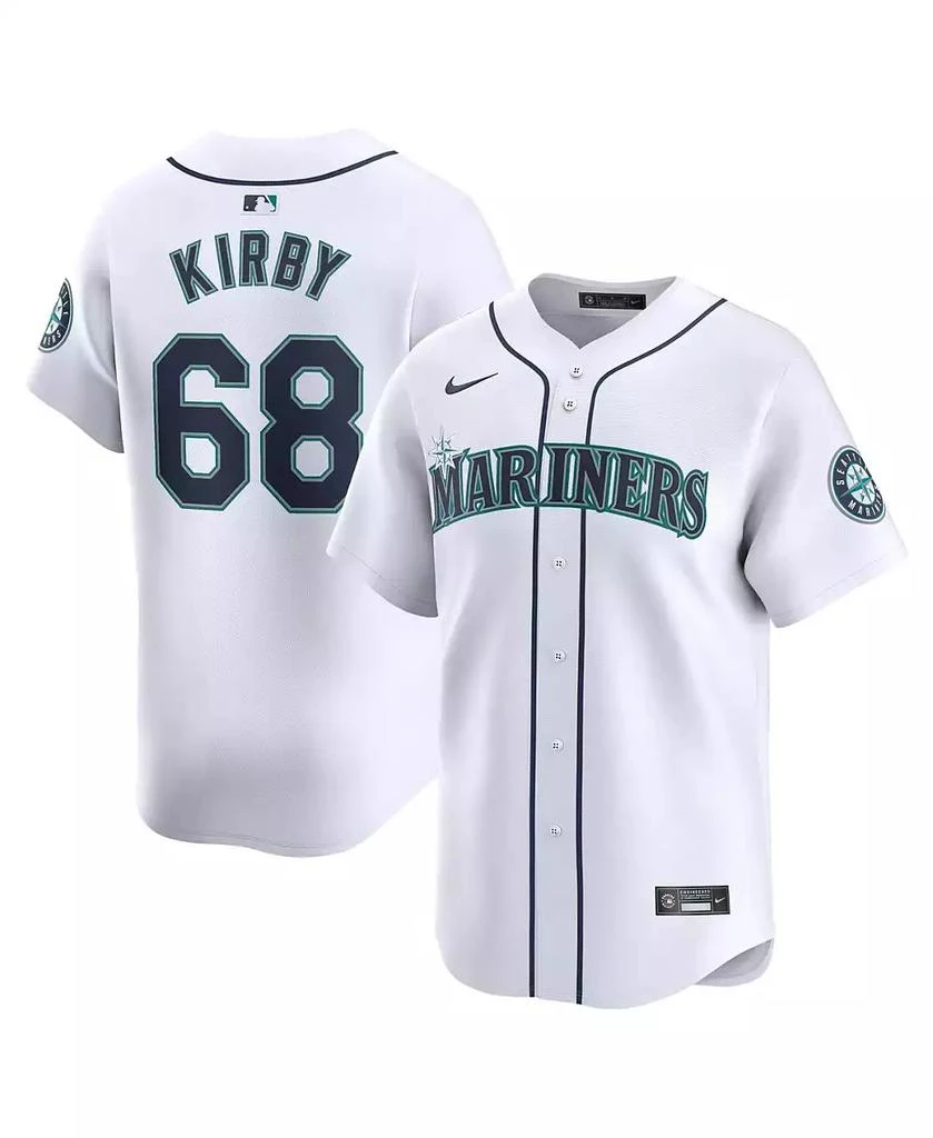 NIKE Men's George Kirby White Seattle Mariners Home Limited Player Jersey 1