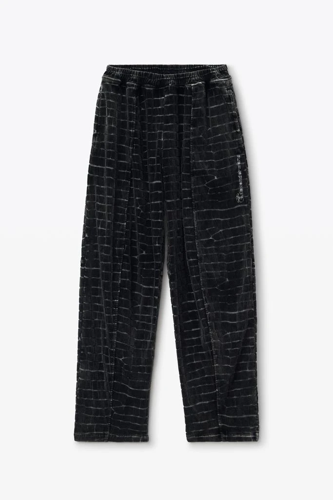 Alexander Wang crocodile jacquard velour track pants 2