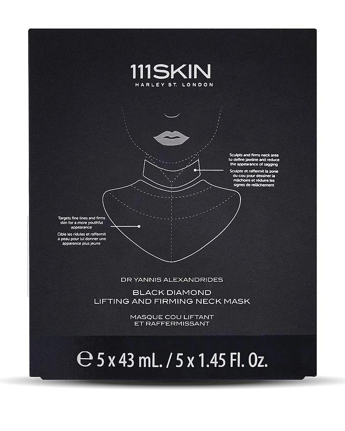 111skin Black Diamond Lifting & Firming Neck Mask, Pack of 5 1