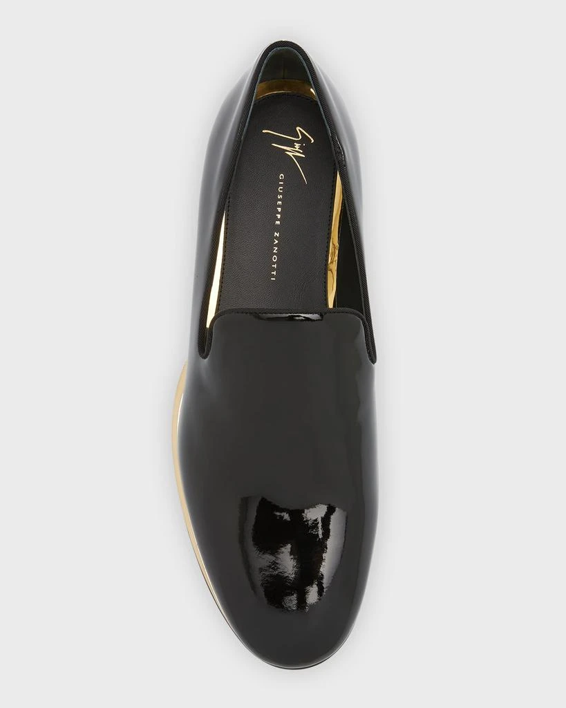 Giuseppe Zanotti Men's Cut 15 Patent Leather Loafers 6