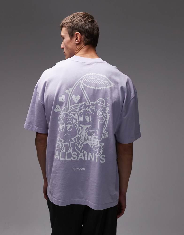 ALL SAINTS AllSaints Breakup back graphic t-shirt in lilac - T