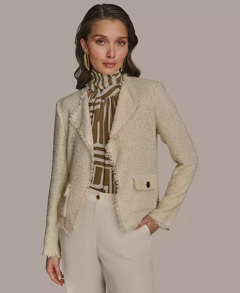Donna Karan Women's Tweed Open-Front Jacket