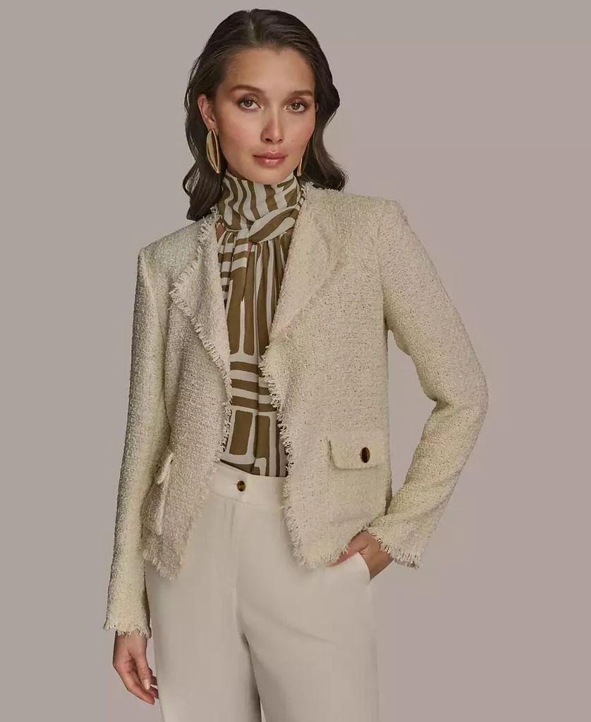 Donna Karan Women's Tweed Open-Front Jacket 1