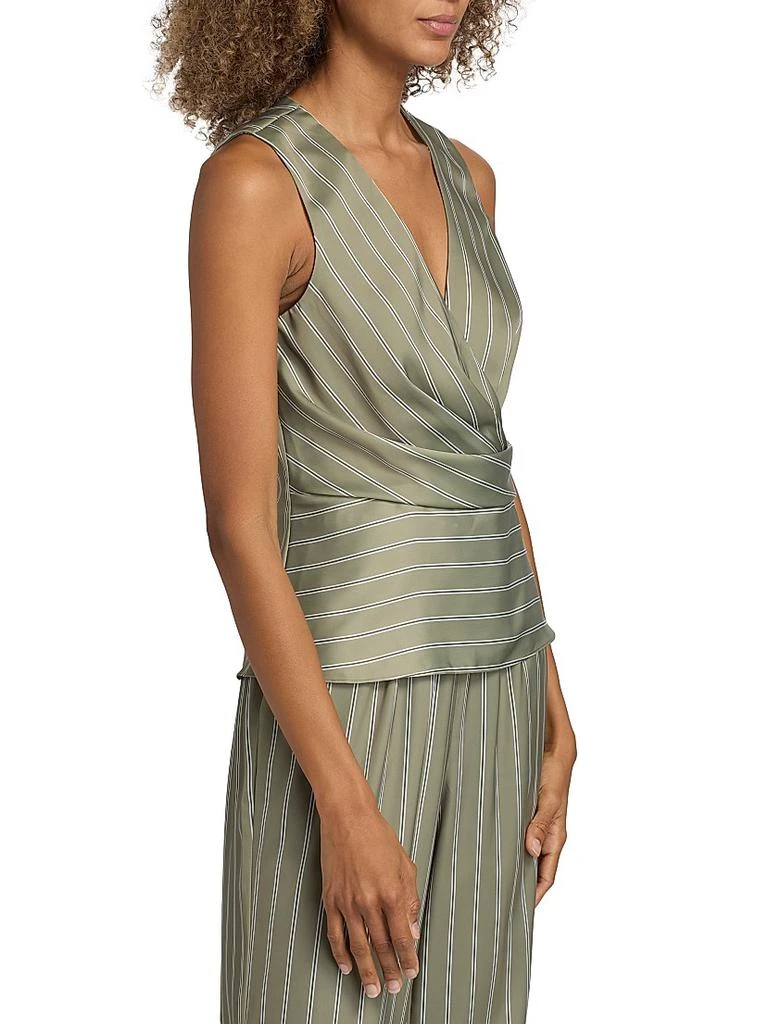 Ramy Brook Veronika Striped Draped Sleeveless Top 4