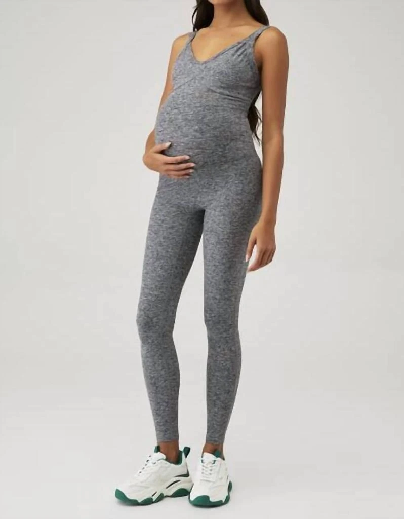 Year Of Ours Maternity Onesie In Heather Grey 1