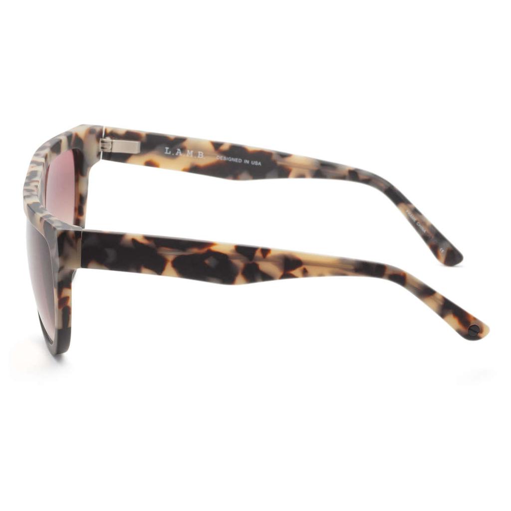 L.A.M.B. L.A.M.B. Women's White Browbar Sunglasses