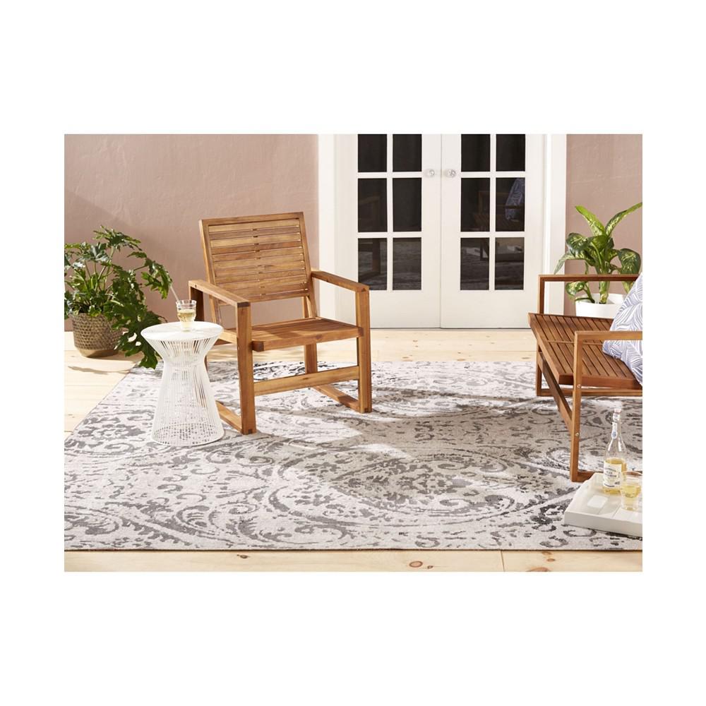 Nicole Miller Patio Sofia Juniper Ivory 5'3" x 7'2" Outdoor Area Rug