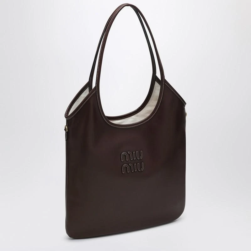 Miu Miu IVY brown leather handbag 3