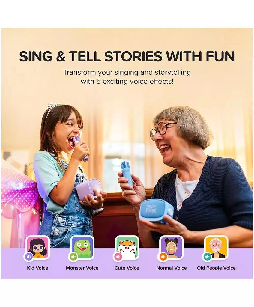 myFirst Wireless Microphone AI Voice Changer Kids Karaoke Machine Portable Bluetooth Speaker 2